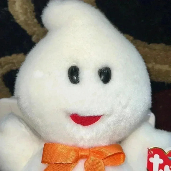 TY Beanie Buddy Spooky the Ghost 13 inch Large Beanie Baby Halloween Plush 2001 - Picture 6 of 11